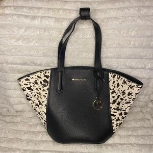 Michael Kors Black and Cream Tote Bag